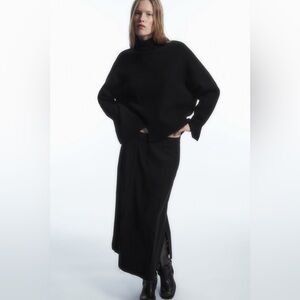 Cos deconstructed wool maxi skirt 4